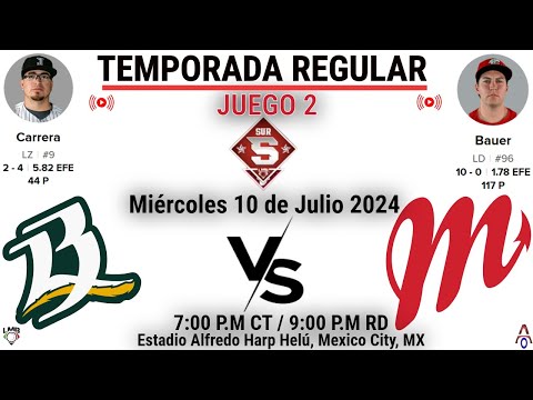 Bravos de León Vs Diablos Rojos del México en la Liga Mexicana de Beisbol | Juego 3 | EN VIVO