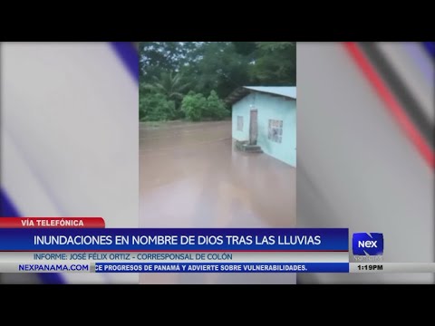 Inundaciones en Nombre de Dios tras las lluvias en Colo?n