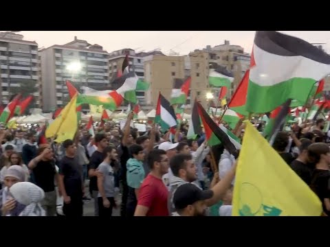Hezbollah supporters back Hamas operation in Gaza