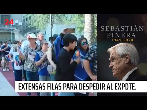 Es un bálsamo para el dolor: extensas filas para despedir al expresidente Piñera