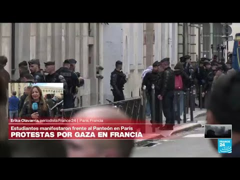Informe desde París: estudiantes franceses marcharon hacia el Panteón en solidaridad con Gaza