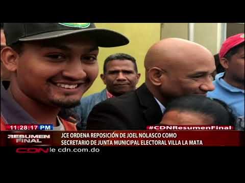 JCE ordena reposición de Joel Nolasco como secretario de junta municipal electoral Villa La Mata