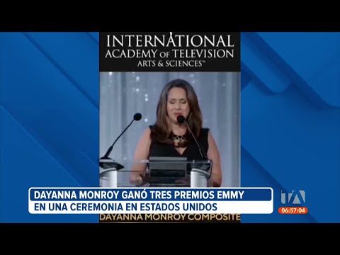 La periodista ecuatoriana Dayanna Monroy ganó 3 premios Emmy en EE.UU.