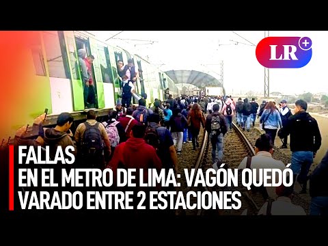 Metro de Lima: VAGÓN QUEDÓ DETENIDO entre la estación El Ángel y Caja de Agua | #LR