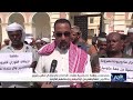 وقفة احتجاجية لملاك الأراضي في وادي ذهب بتريم حضرموت يطالبون بتمكينهم من أراضيهم وإنصافهم قانونياً