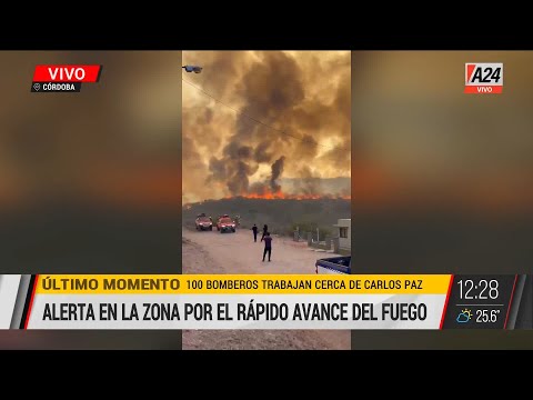 Córdoba: un incendio provocado por un hombre, no da tregua