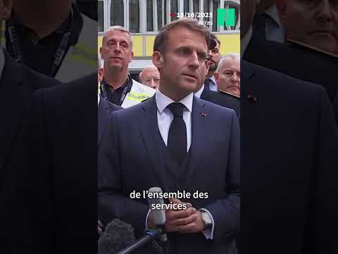 Après l’attaque au couteau d’Arras, Macron salue le « courage » du professeur et des personnels