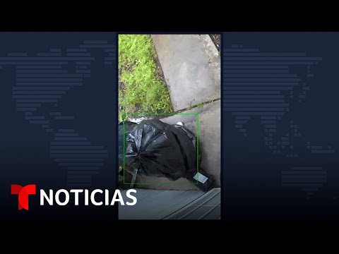 Un ladrón se disfraza de bolsa de basura | Noticias Telemundo
