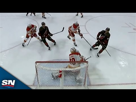 Teuvo Teravainen Piles On By Juggling Puck Over Dan Vladars Shoulder For Hurricanes Seventh Goal