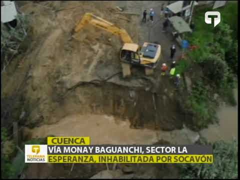 Vía Monay Baguanchi, sector La Esperanza, inhabilitada por socavón