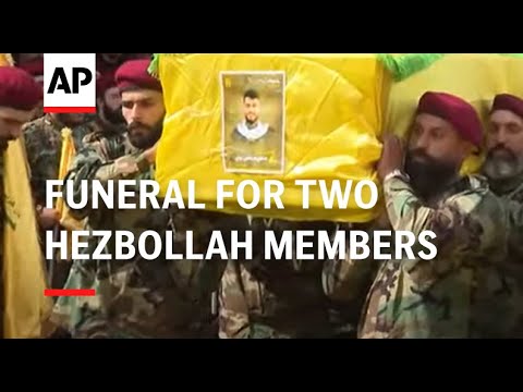 Funeral for two Hezbollah members killed in electronic device explosions