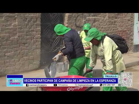 Trujillo: vecinos participan de campaña de limpieza en La Esperanza