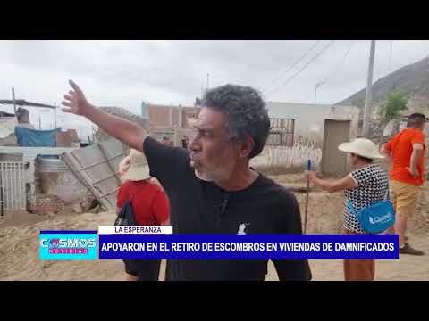 La Esperanza: Apoyaron en el retiro de escombros en viviendas de damnificados