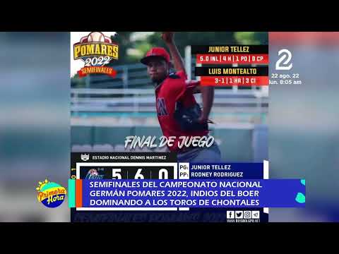 Indios del Bóer dominando a los Toros de Chontales en el Campeonato Nacional Germán Pomares