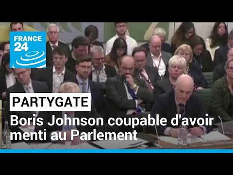 Partygate : Boris Johnson coupable d'avoir menti au Parlement • FRANCE 24