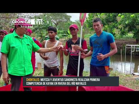 MEFCCA y Juventud Sandinista, realizaron la primer competencia de Kayak en Juigalpa - Nicaragua