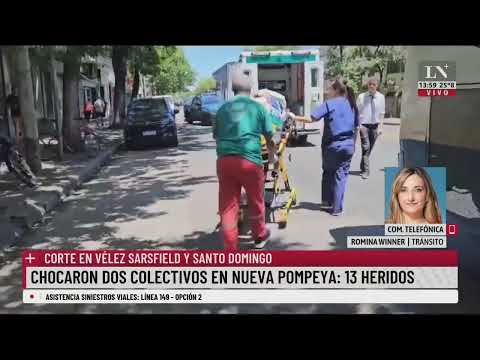 Chocaron dos colectivos en Nueva Pompeya: 13 heridos