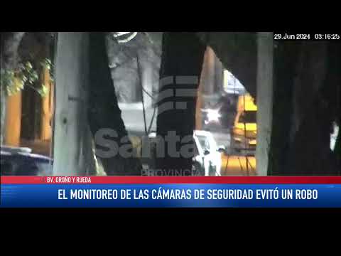 El monitoreo de las cámaras de seguridad evitó un robo. Bv Oroño y Rueda.