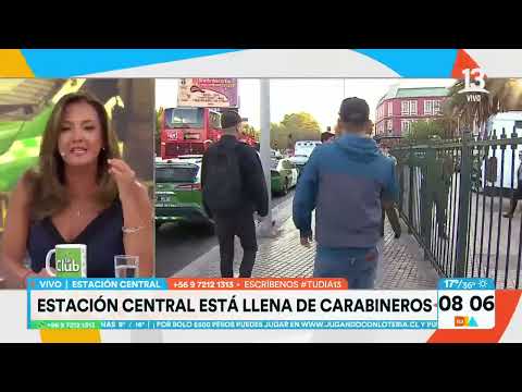 Aumenta contingencia policial en Estación Central tras visita de Prte. Boric | Tu Día | Canal 13