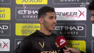 لاعب النصر يؤكد : قرار الحكم صحيح بإلغاء الهدف لان الكرة لامست يدي
