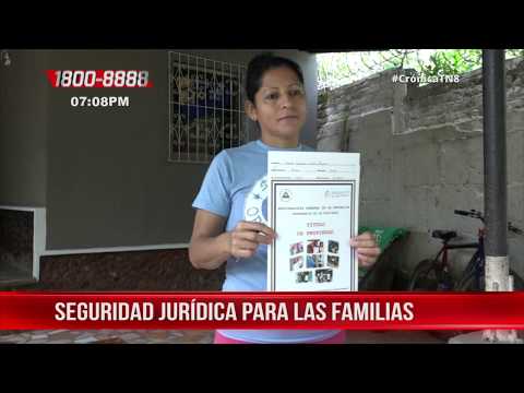 Familias reciben títulos de propiedad en Rivas - Nicaragua