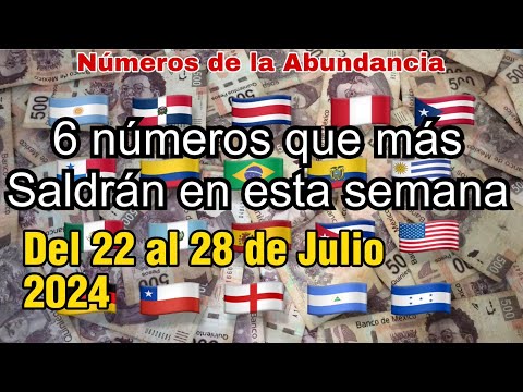 6 números de la suerte para esta semana del 22 al 28 de julio 2024  números para hoy