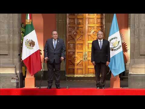 Ceremonia de bienvenida al presidente de la República de Guatemala, Alejandro Eduardo Giammattei...