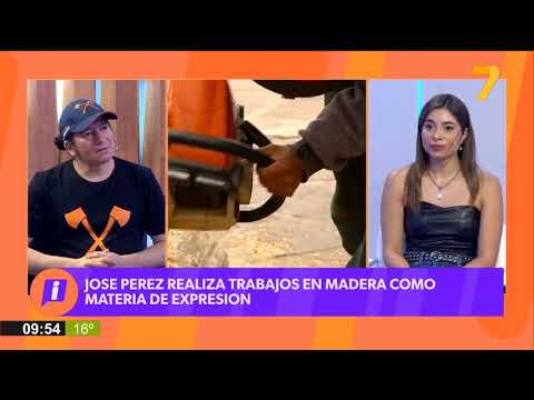 José Pérez realiza trabajos en madera como materia de expresión | Canal 7 Jujuy