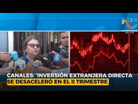 Canales: ‘Inversión extranjera directa se desaceleró en el II trimestre’