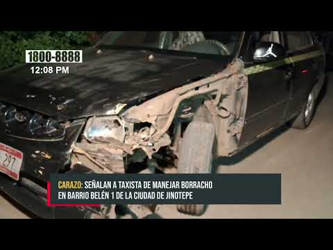 Trágico choque entre motociclista y taxi en Jinotepe, Carazo