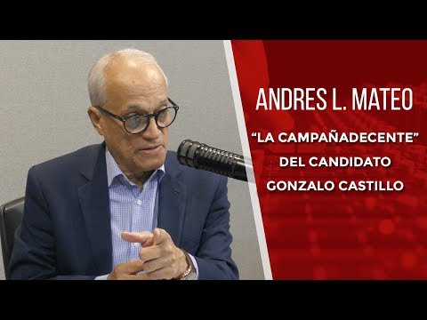 Andrés L. Mateo comenta sobre “la campaña decente” del candidato Gonzalo Castillo