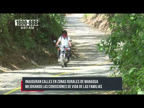Inauguran más calles pavimentadas en las zonas rurales de Managua, Nicaragua