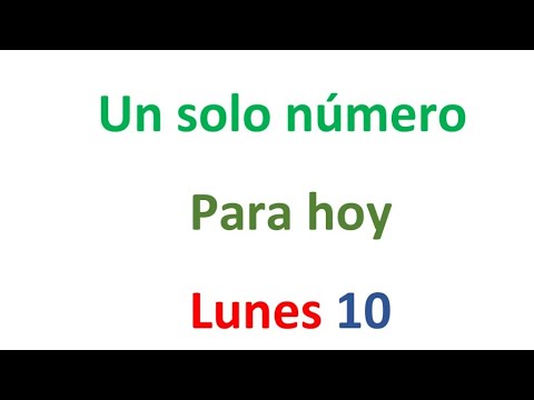 Un solo número para hoy Lunes 10 de MARZO, EL CAMPEÓN DE LOS NÚMEROS