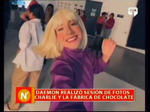 Daemon realizó sesión de fotos Charlie y la fábrica de Chocolate