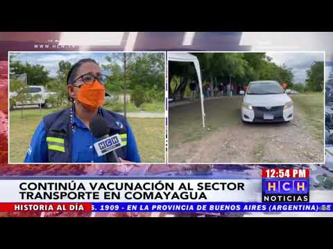 Continúa la vacunación del sector transporte en Comayagua