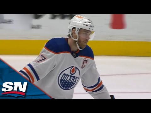 Oilers McDavid Goes End-To-End Before Giving Perfect Pass To Hyman To Tie Game Vs. Ducks