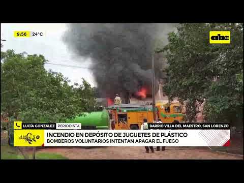 Incendio en depósito de juguetes en San Lorenzo