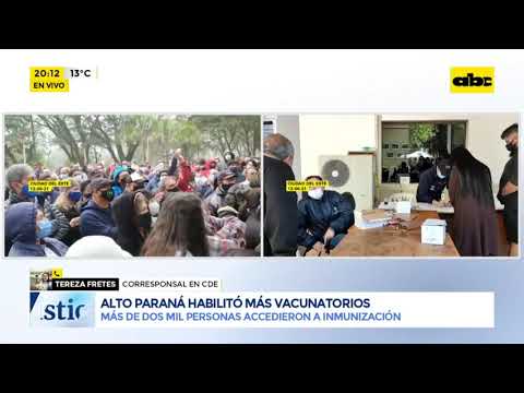 Alto Paraná habilitó más vacunatorios