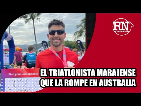 El triatlonista marajense que la rompe en Australia