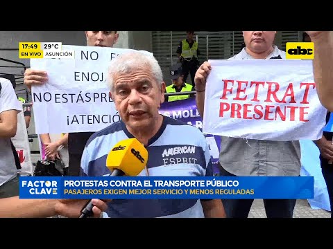 Protesta contra el transporte público