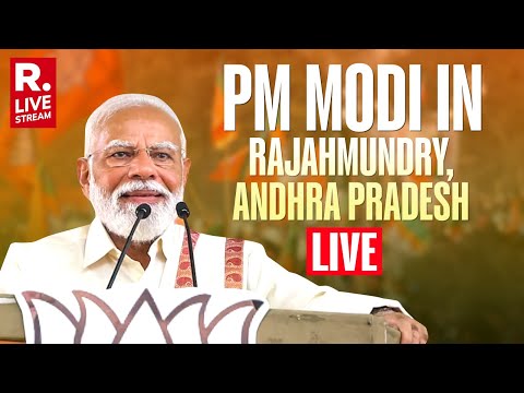 PM Modi Addresses Public Meeting In Rajahmundry, Andhra Pradesh | Lok Sabha Election | Republic LIVE