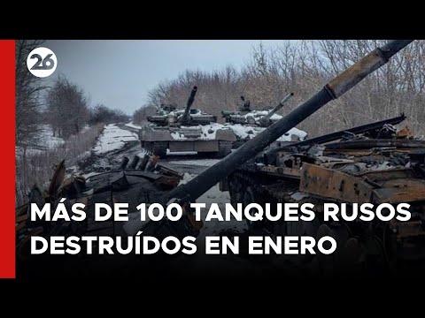 GUERRA RUSIA - UCRANIA | En enero el Ejército ucraniano destruyó más de 100 tanques rusos