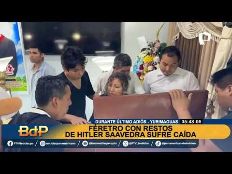 Yurimaguas: Féretro con restos del congresista Hitler Saavedra sufrió incidente en entierro