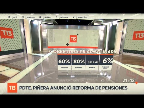 Presidente Piñera anuncia reforma de pensiones - #T13TeExplica