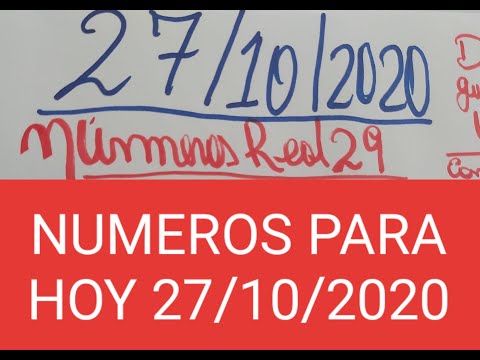 NUMEROS PARA HOY 27 DE OCTUBRE, FUERTE!!!