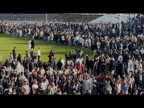 Bucharest's Muslim community celebrates Eid in large numbers at stadium
