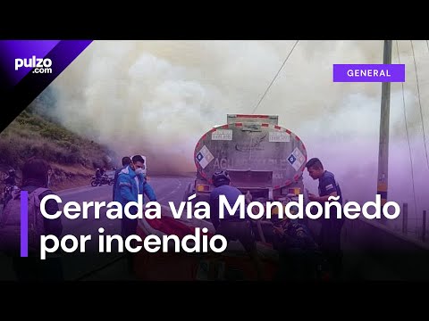 Fuerte incendio vía Mondoñedo obligó a cerrar importante carretera | Pulzo