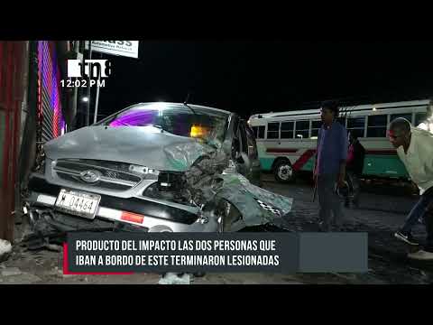 Managua: Dos lesionados en accidente ocurrido en semáforos del mercado mayoreo - Nicaragua