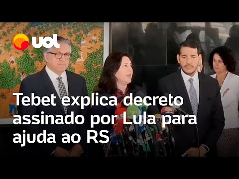 Tebet diz que decreto assinado por Lula permite recursos fora do teto de gastos em calamidades