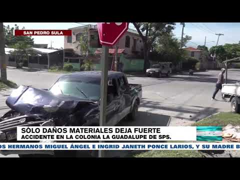 ¡Macanazo! Enormes pérdidas, deja brutal choque en barrio Guadalupe, San Pedro Sula